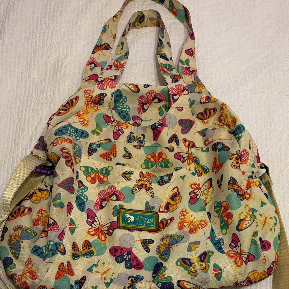 Lily Zen by Lily Bloom Butterfly Twister Morgan Weekender Bag.